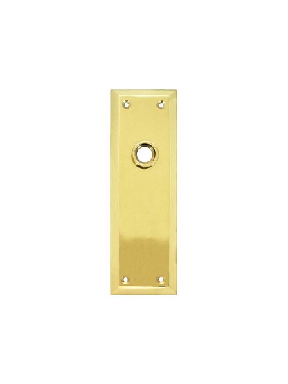 New York Forged-Brass Back Plate in Un-Lacquered Brass.